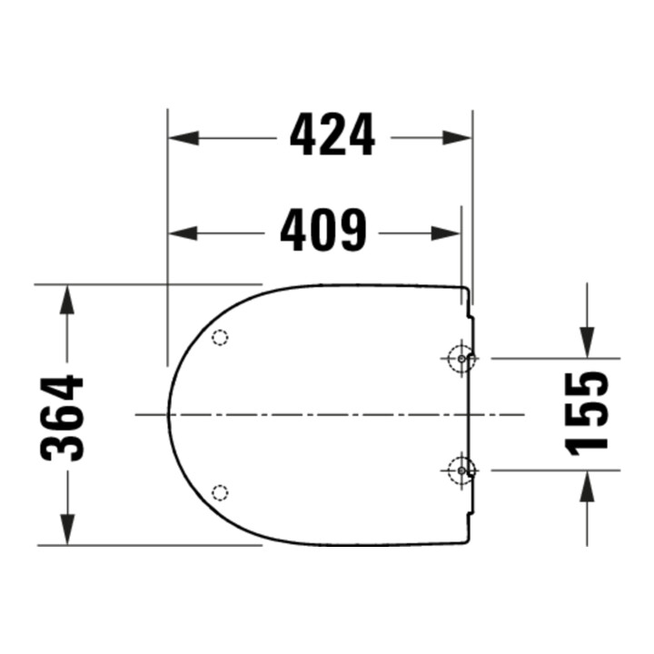 Duravit WC-Sitz D-shaped m Abs, abn., 42,1cm, Uni, Scha. ES, we.