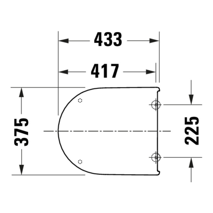 Duravit WC-Sitz D-shaped m Abs, abn., 43,2cm, Uni, Scha. ES, we.