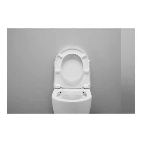 Duravit WC-Sitz D-shaped m Abs, abn., 43,2cm, Uni, Scha. ES, we.