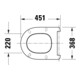 Duravit WC-Sitz D-shaped m Abs, abn., 45,1cm, Uni, Scha. ES, we.-5