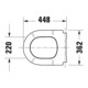 Duravit WC-Sitz D-shaped m Abs, abn., 45,5cm, Uni, Scha. ES, we.-4