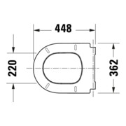 Duravit WC-Sitz D-shaped m Abs, abn., 45,5cm, Uni, Scha. ES, we.-4