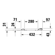 Duravit WC-Sitz D-shaped m Abs, abn., 45,5cm, Uni, Scha. ES, we.-5