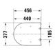 Duravit WC-Sitz D-shaped m Abs, abn., 45,5cm, Uni, Scha. ES, we.