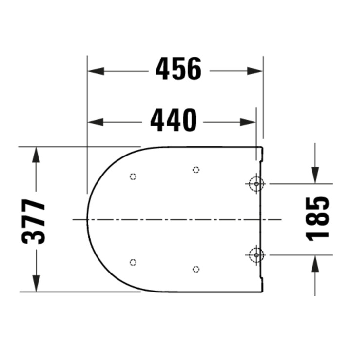 Duravit WC-Sitz D-shaped m Abs, abn., 45,5cm, Uni, Scha. ES, we.