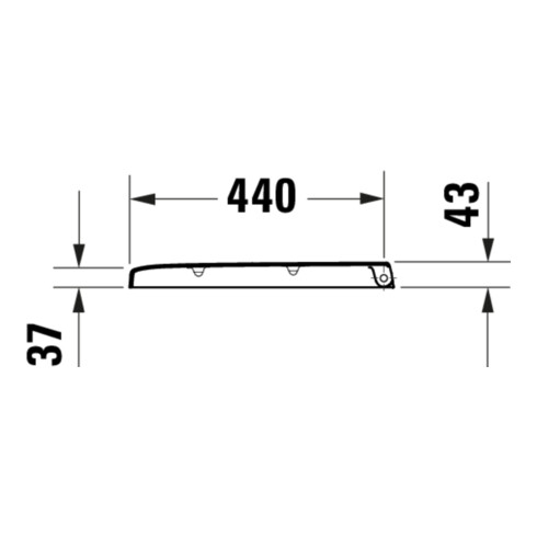 Duravit WC-Sitz D-shaped m Abs, abn., 45,5cm, Uni, Scha. ES, we.