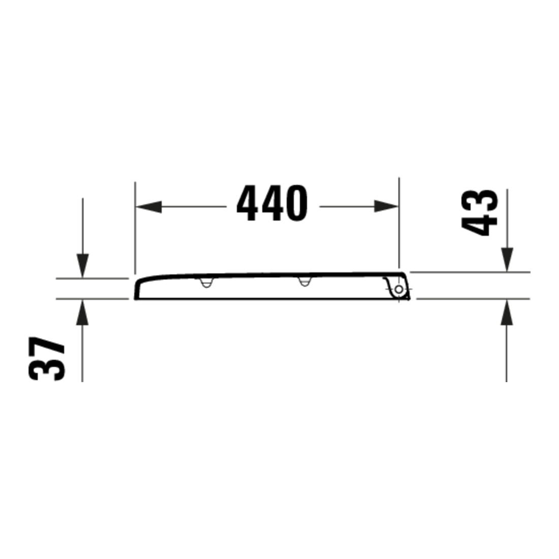 Duravit WC-Sitz D-shaped m Abs, abn., 45,5cm, Uni, Scha. ES, we.
