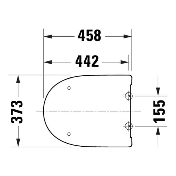 Duravit WC-Sitz D-shaped m Abs, abn., 45,7cm, Uni, Scha. ES, we.
