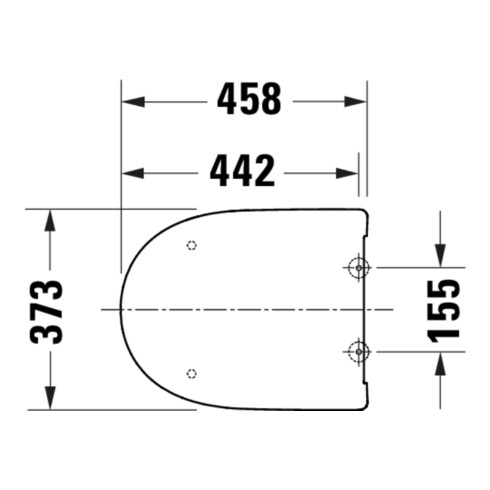 Duravit WC-Sitz D-shaped m Abs, abn., 45,7cm, Uni, Scha. ES, we.