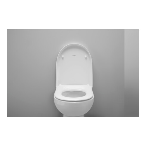 Duravit WC-Sitz D-shaped m Abs, abn., 45,7cm, Uni, Scha. ES, we.