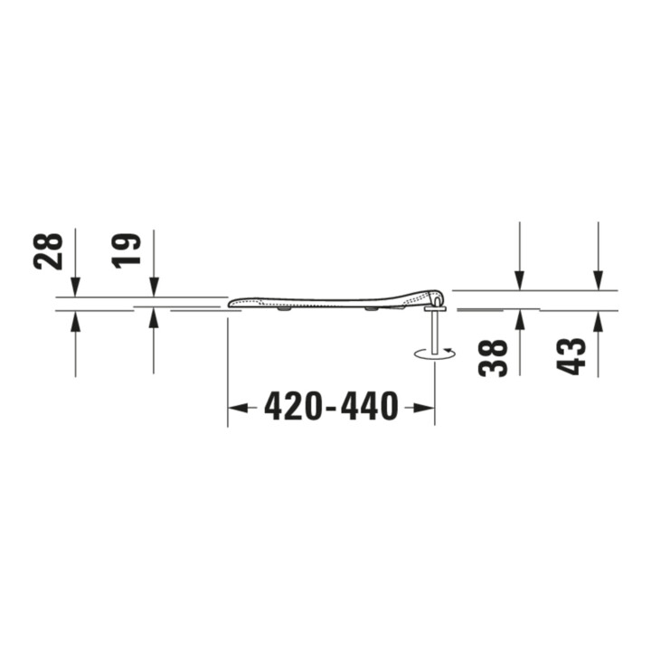 Duravit WC-Sitz Duraplus Scharn. ES, o. Absenkautomatik, pergamon
