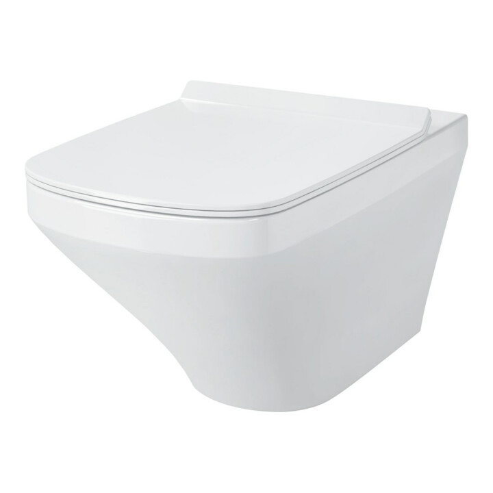Duravit WC-Sitz DuraStyle o. Absenkaut., Scharn. Edelstahl, weiß