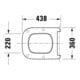 Duravit WC-Sitz eckig m Abs, abn., 43,4cm, Uni, Scha. ES, we.