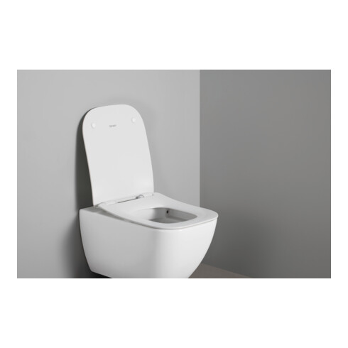 Duravit WC-Sitz eckig m Abs, abn., 43,4cm, Uni, Scha. ES, we.