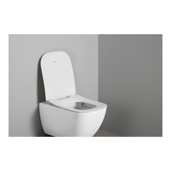 Duravit WC-Sitz eckig m Abs, abn., 43,4cm, Uni, Scha. ES, we.