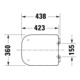 Duravit WC-Sitz eckig m Abs, abn., 43,4cm, Uni, Scha. ES, we.-4