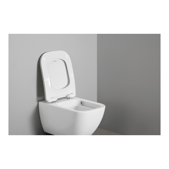 Duravit WC-Sitz eckig m Abs, abn., 43,4cm, Uni, Scha. ES, we.