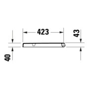 Duravit WC-Sitz eckig m Abs, abn., 43,8cm, Uni, Scha. ES, we.-4