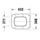 Duravit WC-Sitz eckig m Abs, abn., 43,8cm, Uni, Scha. ES, we.