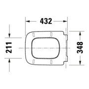 Duravit WC-Sitz eckig m Abs, abn., 43,8cm, Uni, Scha. ES, we.-5