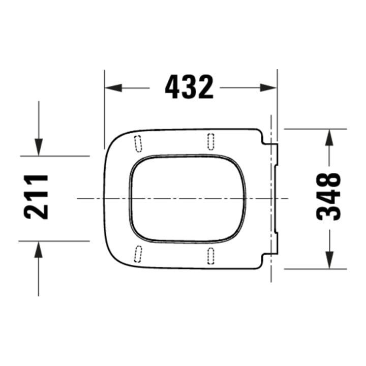Duravit WC-Sitz eckig m Abs, abn., 43,8cm, Uni, Scha. ES, we.