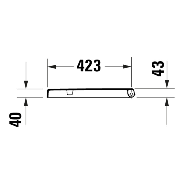Duravit WC-Sitz eckig m Abs, abn., 43,8cm, Uni, Scha. ES, we.