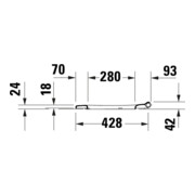 Duravit WC-Sitz eckig m Abs, abn., 44,3cm, Uni, Scha. ES, we.-2