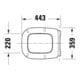 Duravit WC-Sitz eckig m Abs, abn., 44,3cm, Uni, Scha. ES, we.-4