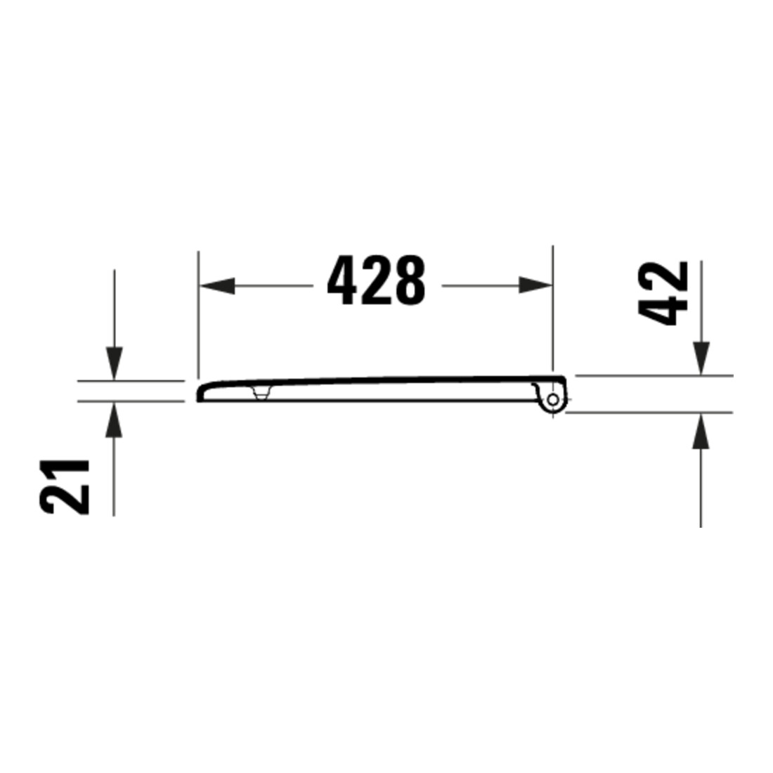 Duravit WC-Sitz eckig m Abs, abn., 44,3cm, Uni, Scha. ES, we.