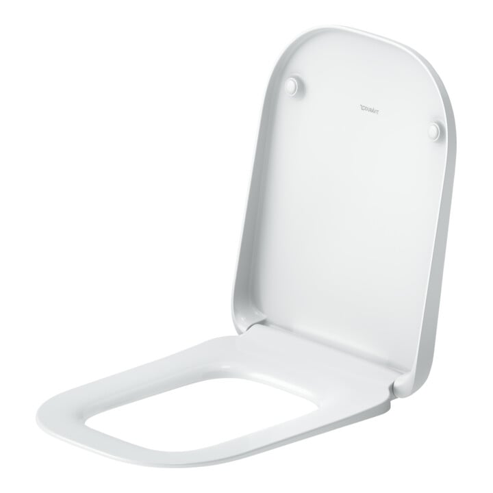 Duravit WC-Sitz eckig m Abs, abn., 44,8cm, Uni, Scha. ES, we.