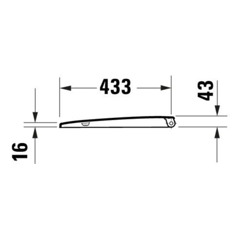 Duravit WC-Sitz eckig m Abs, abn., 44,8cm, Uni, Scha. ES, we.