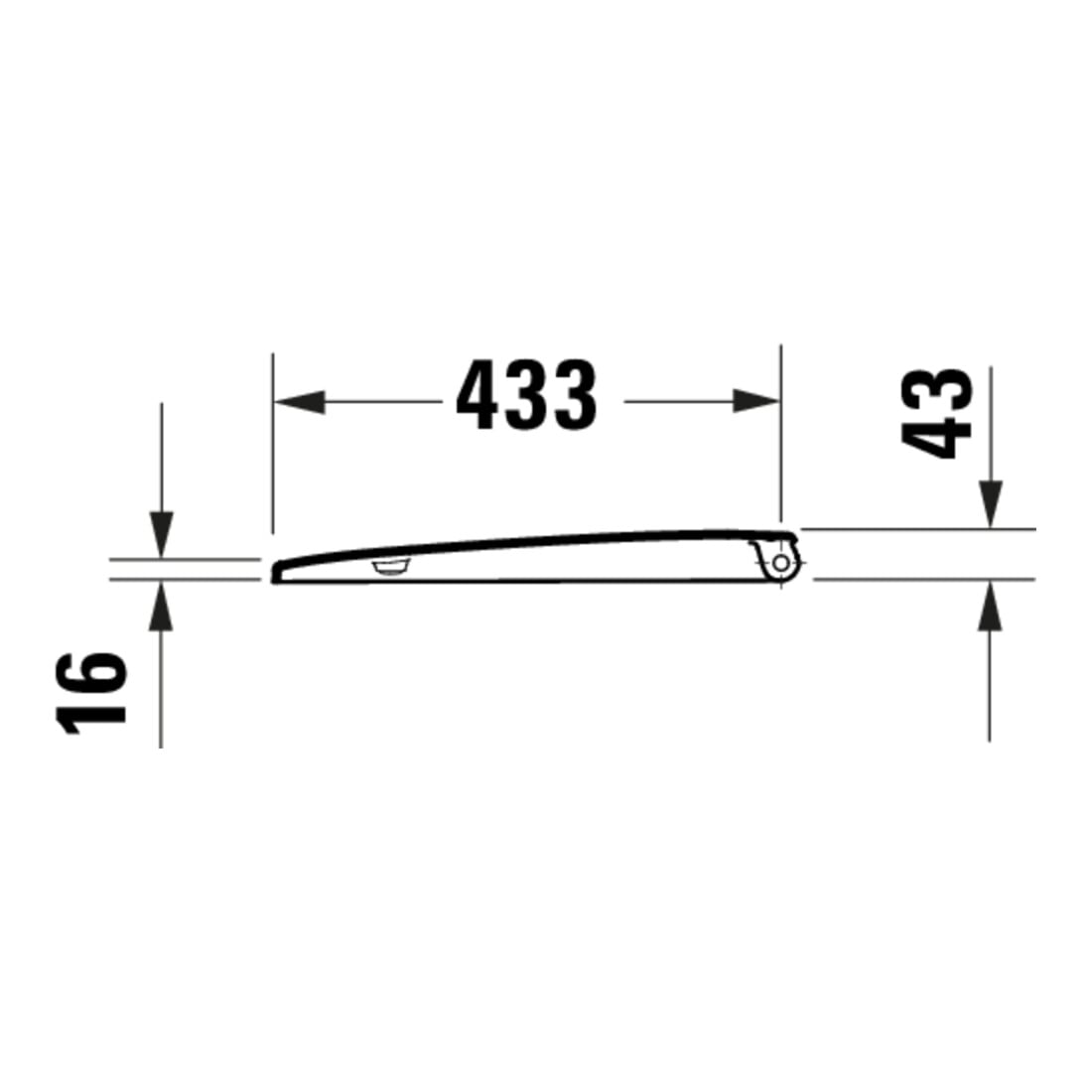 Duravit WC-Sitz eckig m Abs, abn., 44,8cm, Uni, Scha. ES, we.