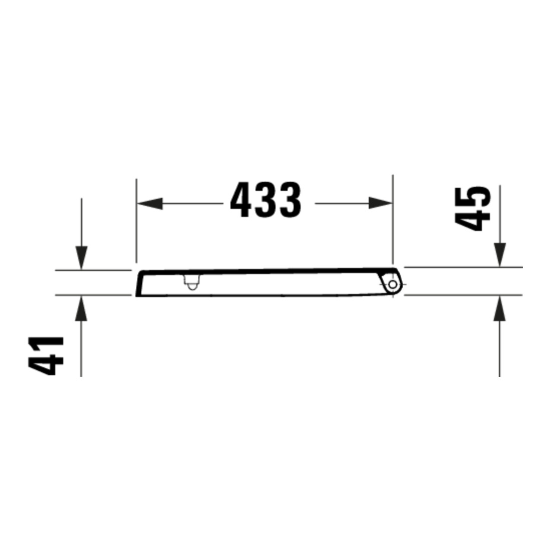 Duravit WC-Sitz eckig m Abs, abn., 44,8cm, Uni, Scha. ES, we.