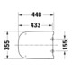 Duravit WC-Sitz eckig m Abs, abn., 44,8cm, Uni, Scha. ES, we.