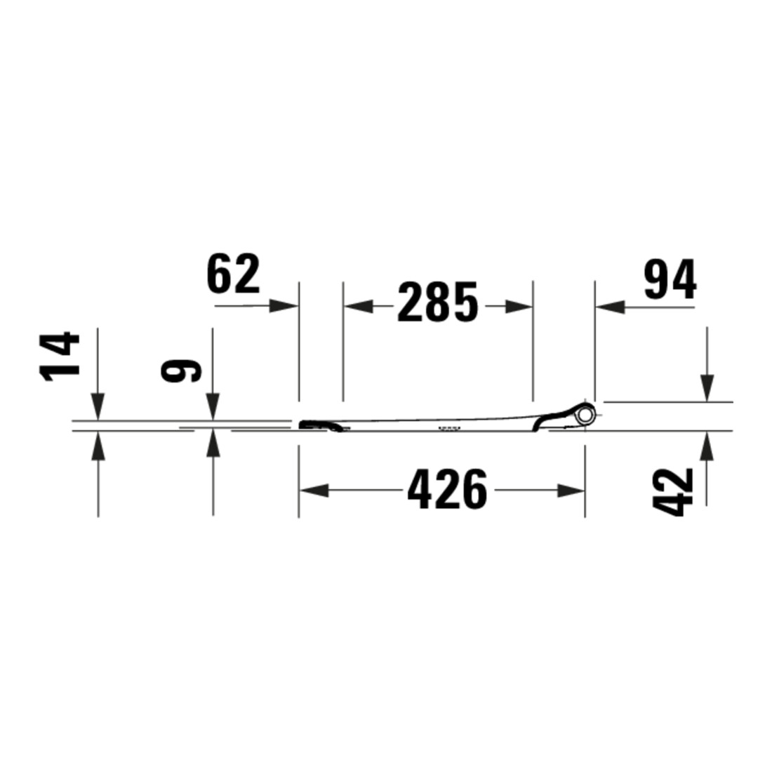 Duravit WC-Sitz eckig m Abs, abn., 44,8cm, Uni, Scha. ES, we.