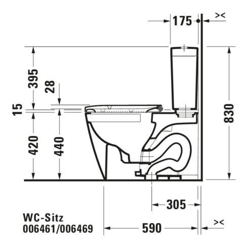 Duravit WC-Sitz Happy D.2 avec abaissement, charnières prolongées, blanc