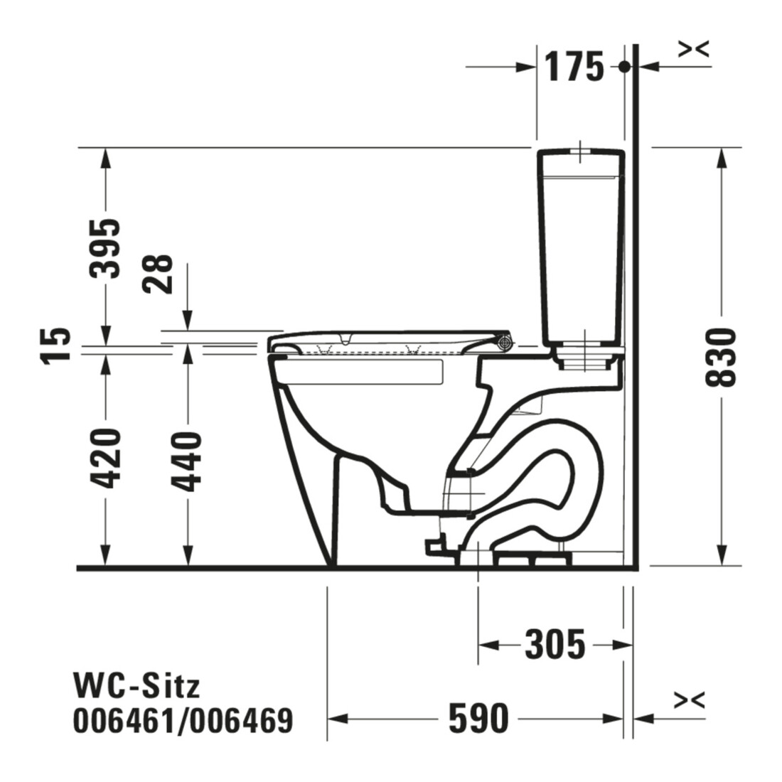 Duravit WC-Sitz Happy D.2 avec abaissement, charnières prolongées, blanc