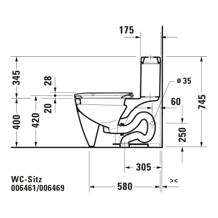 Duravit WC-Sitz Happy D.2 avec abaissement, charnières prolongées, blanc