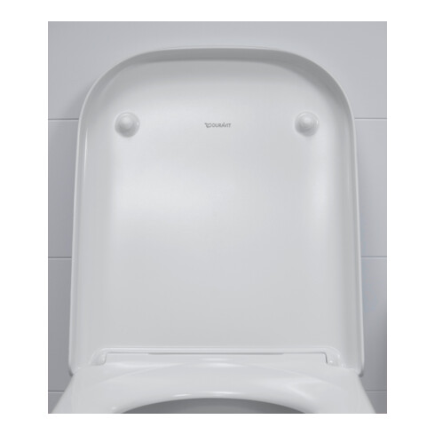 Duravit WC-Sitz Happy D.2 avec abaissement, charnières prolongées, blanc