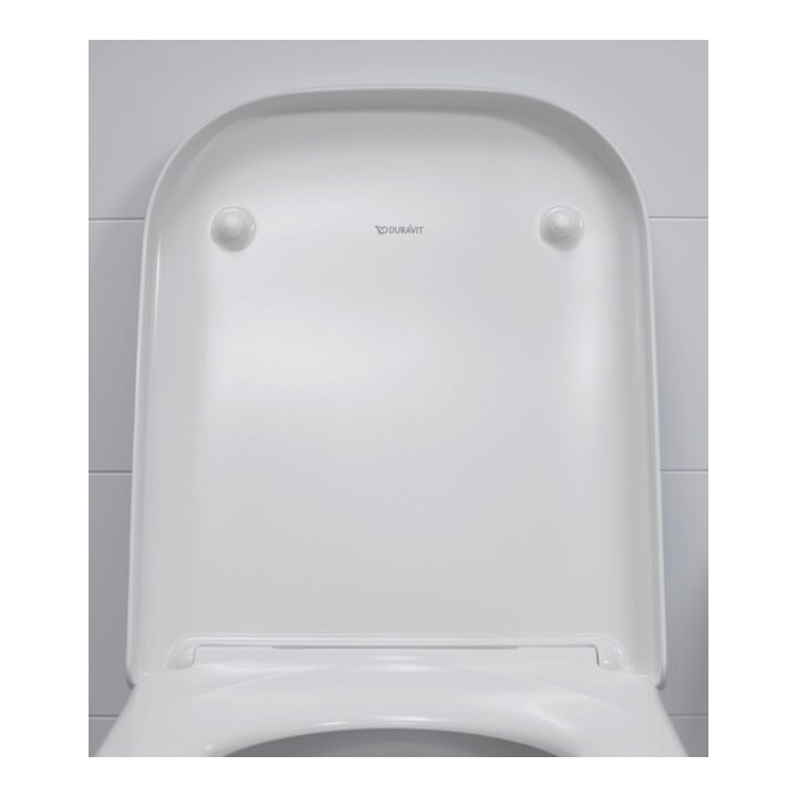 Duravit WC-Sitz Happy D.2 avec abaissement, charnières prolongées, blanc