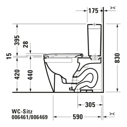 Duravit WC-Sitz Happy D.2 m Abaissement, charnières prolongées ES, blanc