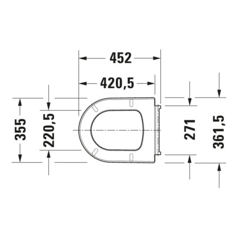 Duravit WC-Sitz Me by Starck S. ES, m Abs, abnehmb., we. s-matt