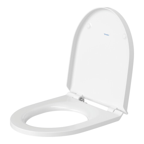 Duravit WC-Sitz No. 1 o. Absenkaut., Scharn. Edelstahl, weiß