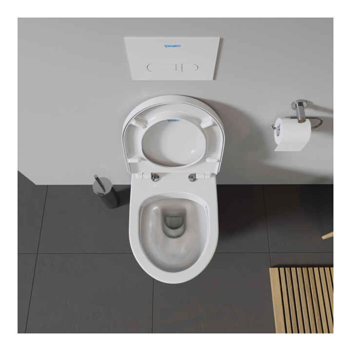 Duravit WC-Sitz No. 1 o. Absenkaut., Scharn. Edelstahl, weiß