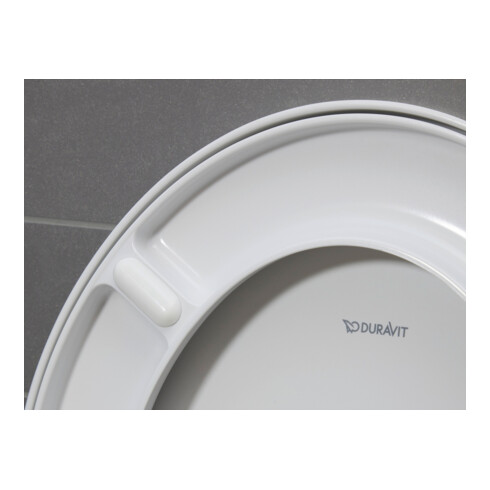 Duravit WC-Sitz No. 1 o. Absenkaut., Scharn. Edelstahl, weiß