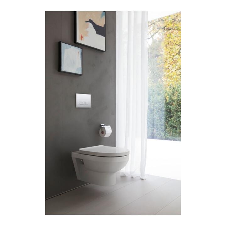Duravit WC-Sitz No. 1 o. Absenkaut., Scharn. Edelstahl, weiß