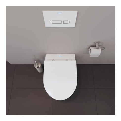Duravit WC-Sitz No. 1 o. Absenkaut., Scharn. Edelstahl, weiß