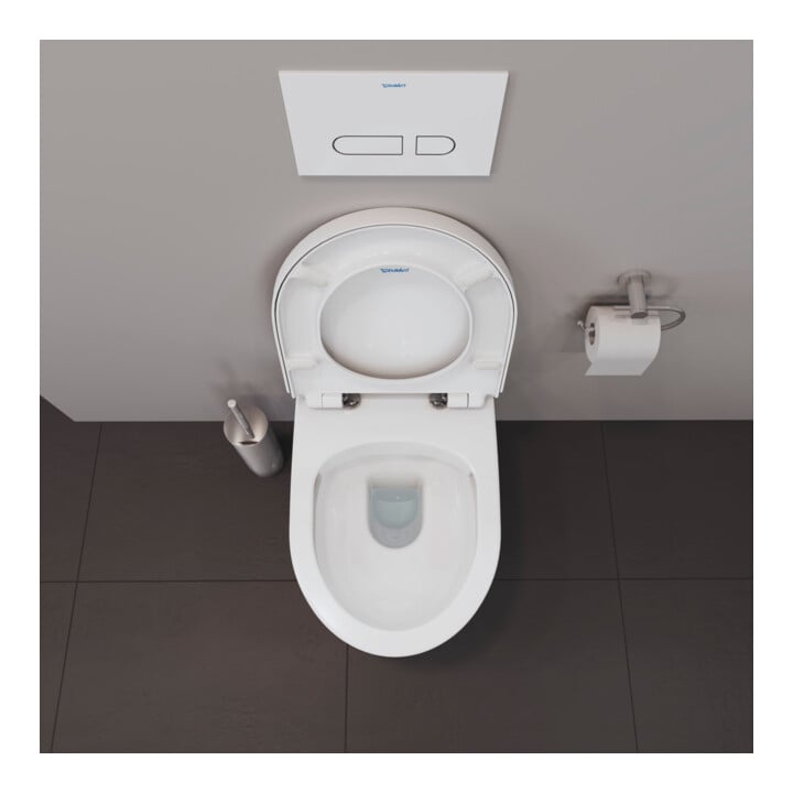 Duravit WC-Sitz No. 1 o. Absenkaut., Scharn. Edelstahl, weiß