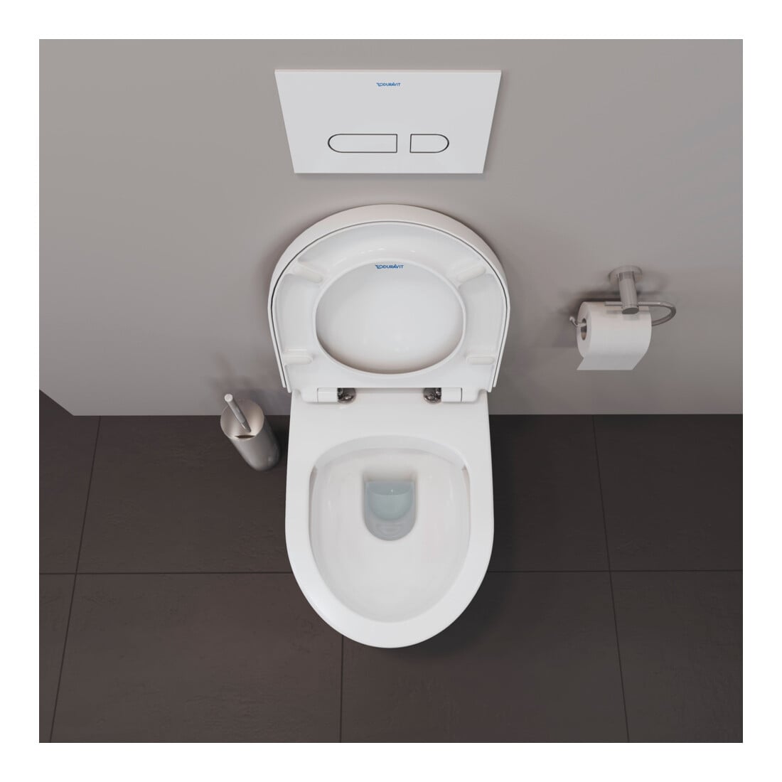 Duravit WC-Sitz No. 1 o. Absenkaut., Scharn. Edelstahl, weiß