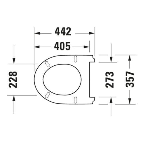 Duravit WC-Sitz No. 1 sans abaissement, charnières inox, blanc